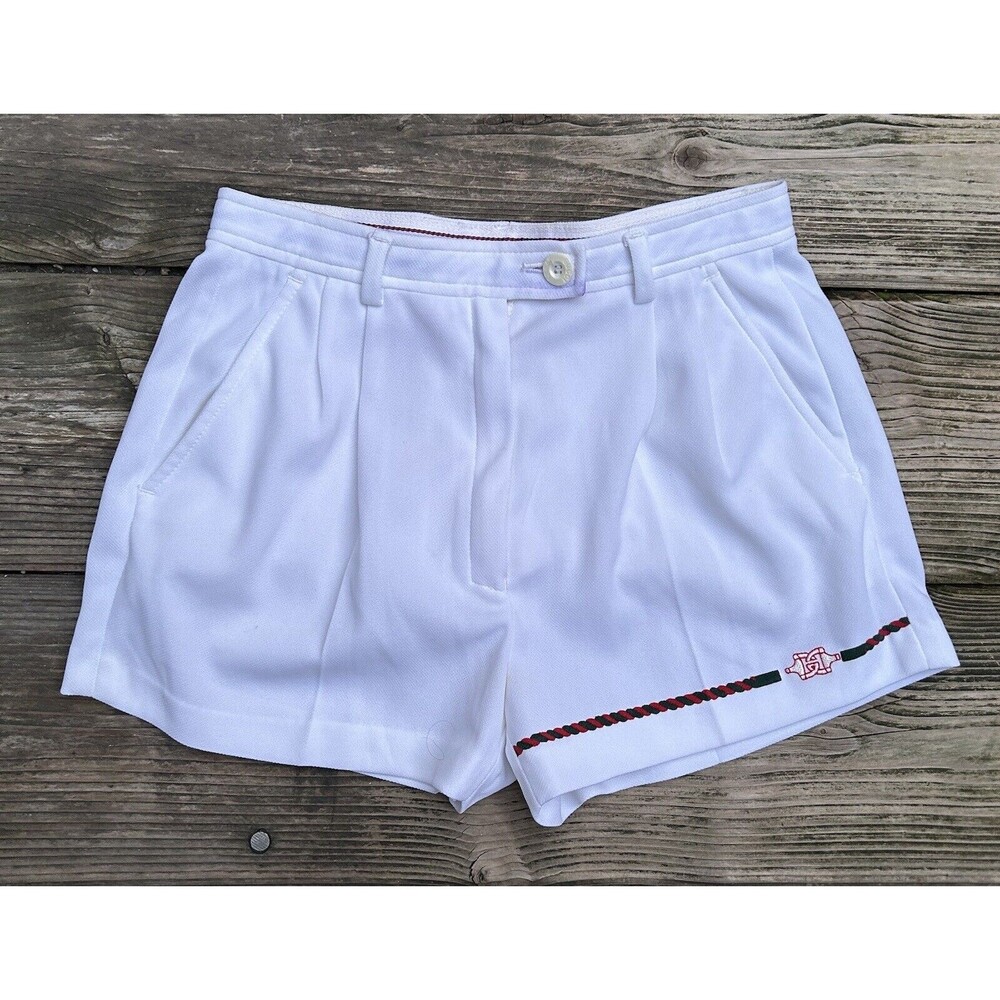 80s Gucci Women's Tennis Shorts Size XS-S White/Red/Green Vintage Made in Italy